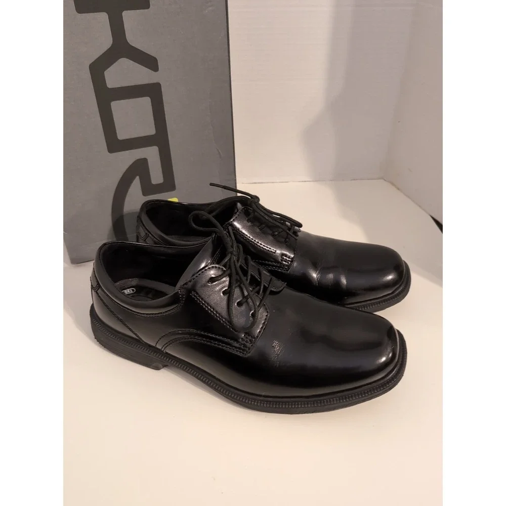 Nunn‎ Bush Baker Street Mens Black Leather Shoes Size 10.5W Comfort Gel